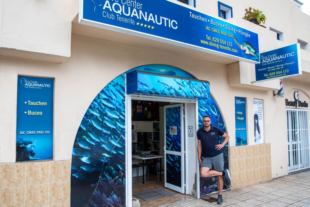 Basisleiter Marco Plenert von der Tauchbasis Aquanautic Club Tenerife, Adeje, Teneriffa