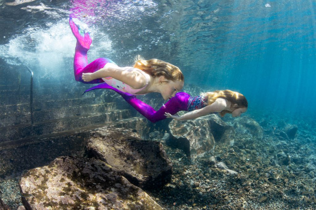 Meerjungfrauen unter Wasser, Radazul Beach, Teneriffa