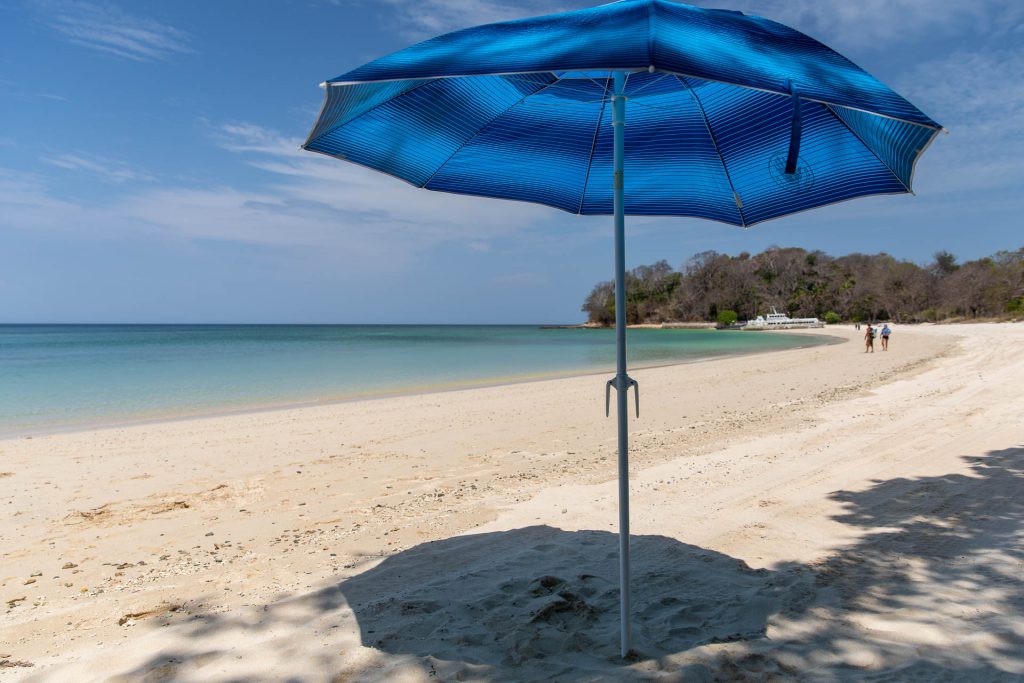 Weisser Sandstrand Playa Larga auf der Insel Cantadora, Panama