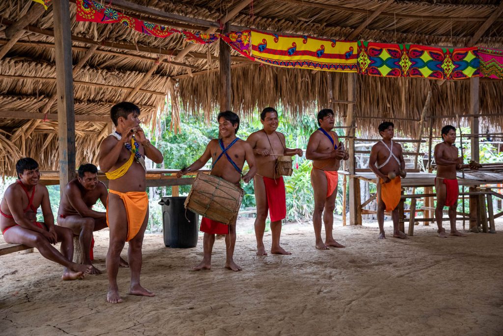 Traditionelle Embéras Musik, Embéra Dorf, Panama