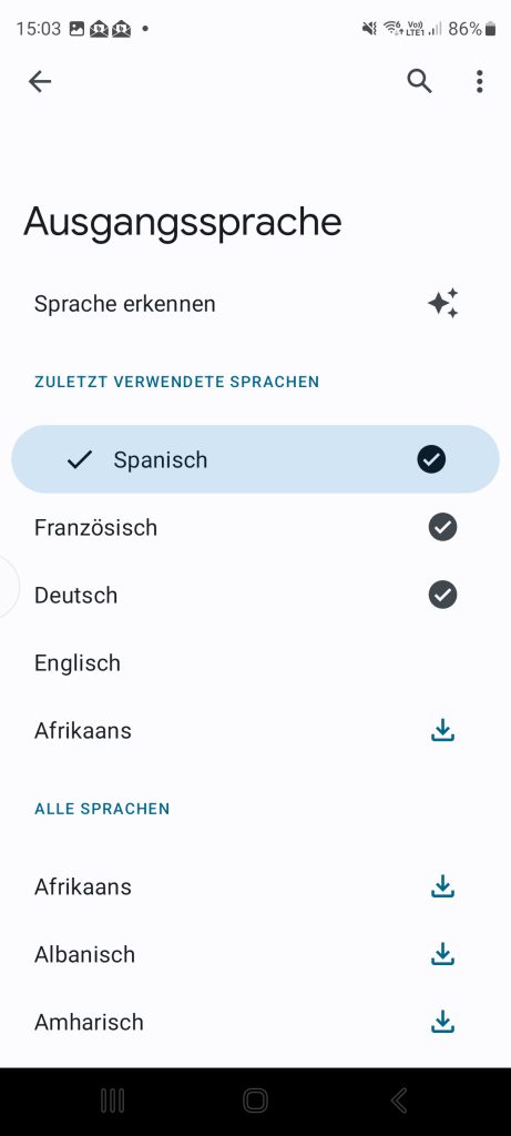 Google Translate Offline Sprachpaket instalieren - Schritt 4