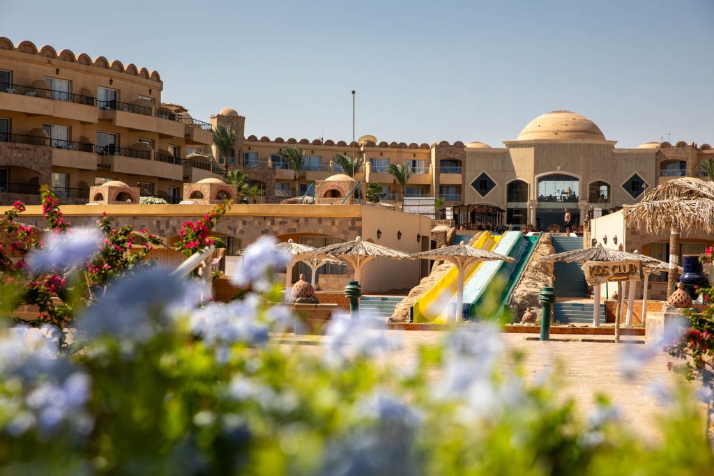 Wasserrutschen im Utopia Beach Club, El Quseir, Ägypten