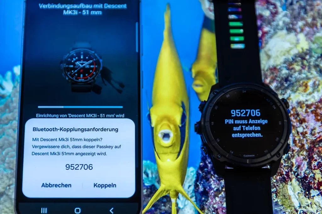 GARMIN Descent MK3i Einrichtung - PIN auf Handy und Tauchuhr