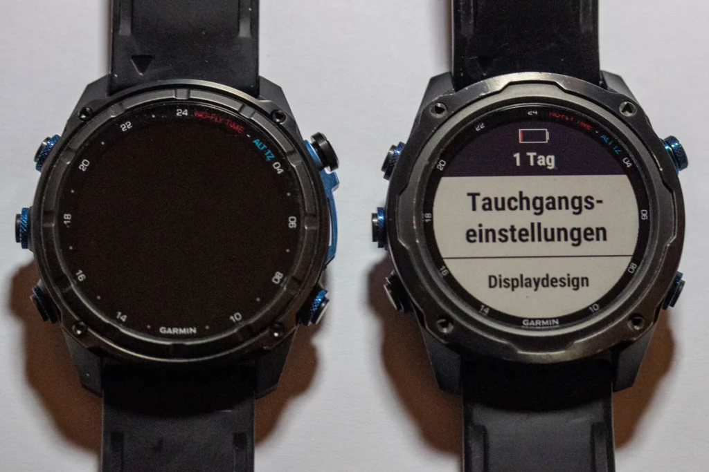 GARMIN Descent MK3i - Akkutest MK3i und MK2i - Leer vs 1 Tag