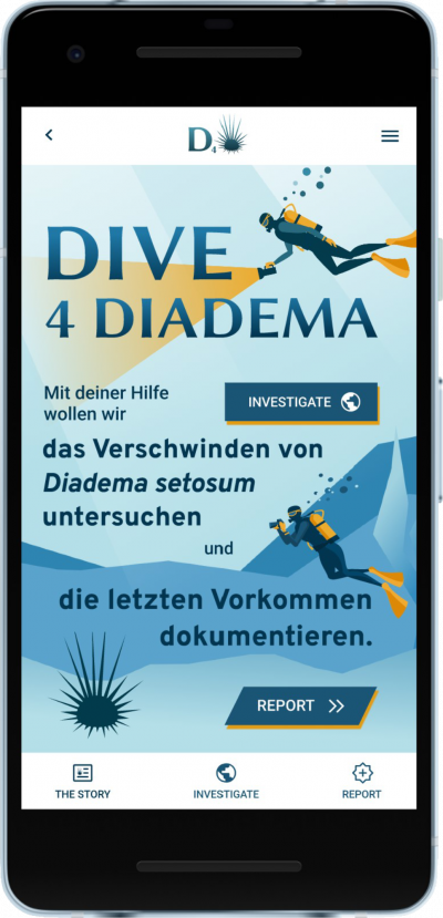 DIVE4DIADEM App - Mobile Mockup