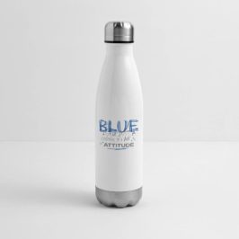 Isolierflasche-trinkflasche-blue-is-an-attitude-geschenk Isolierflasche / Trinkflasche für alle die unsere Meere und Ozeane lieben